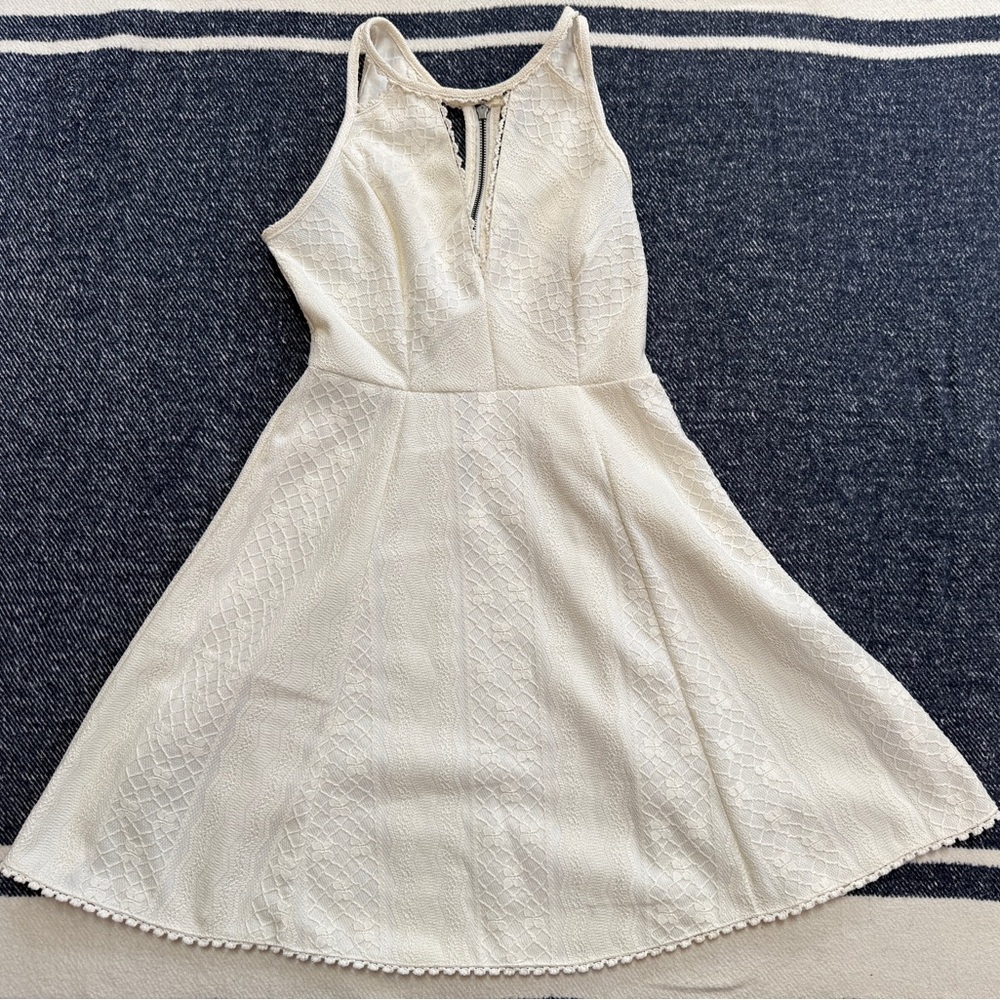 Free People Miss Connection Cut Out White Dress Size 0